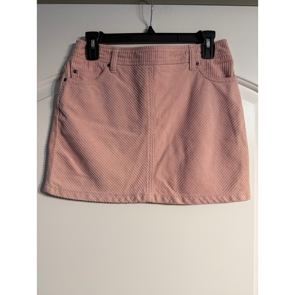Esprit Corduroy Mini Skirt 5 Pink Diagonal Ribbed Cotton Coquette Y2K Preppy